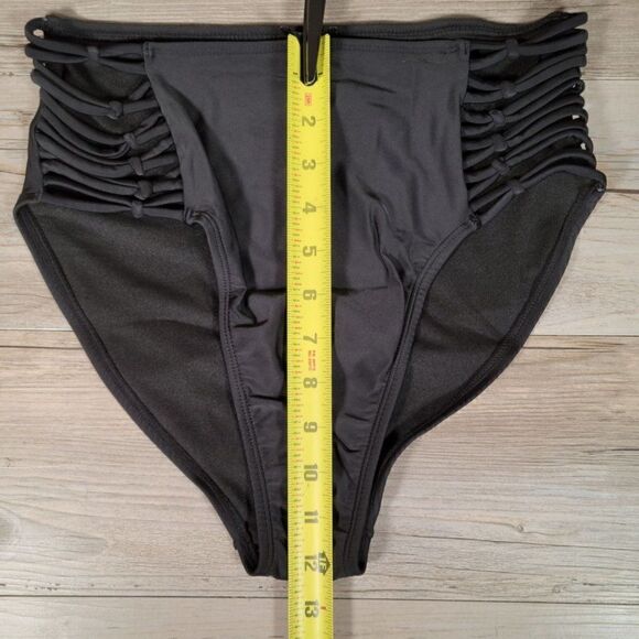 Xhilaration Juniors' Strappy High Waist Cheeky Bikini Bottom Sz M - Picture 6 of 12